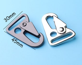 2pcs primavera Clip ganci triangolo Snap gancio Fob Cinturino moschettone gancio tattico per sacchetti fai da te per 25mm Cinturino molla chiusura 45 * 30mm goh2