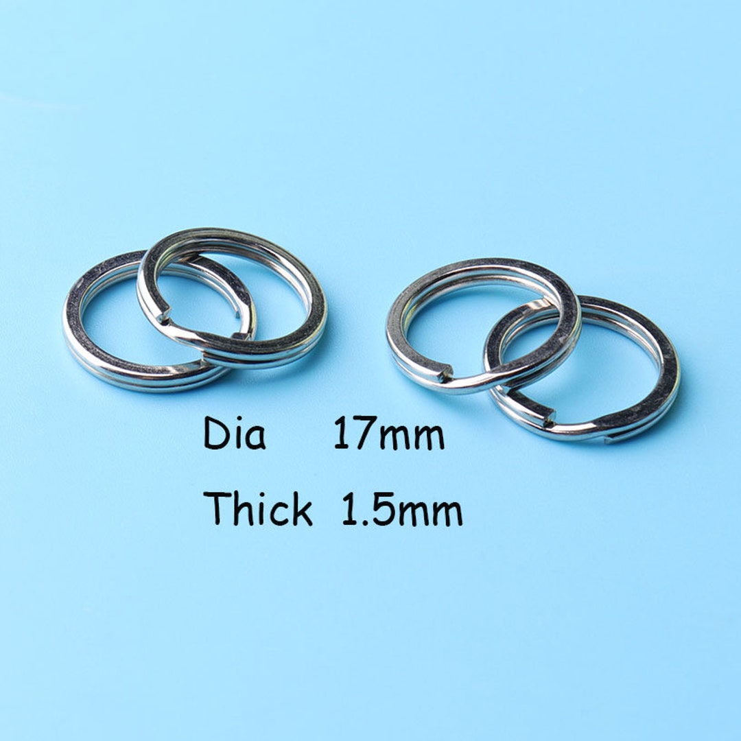 50pcs O Ring Jump Rings Silver Plated Ring Key Chain Connector Split ...