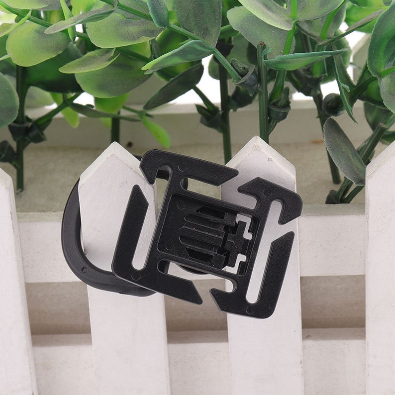 4PCS Plastic Snap Tilt Hook Clips Plastic Snap Hooks Side Release