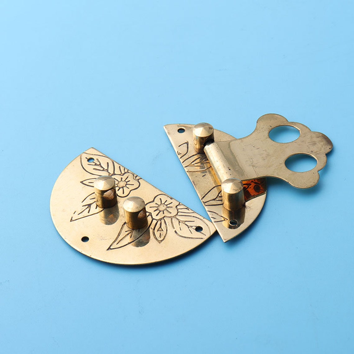1set Gold Brass Box Latch 50mm Diameter Box Lock Brass Made Etsy