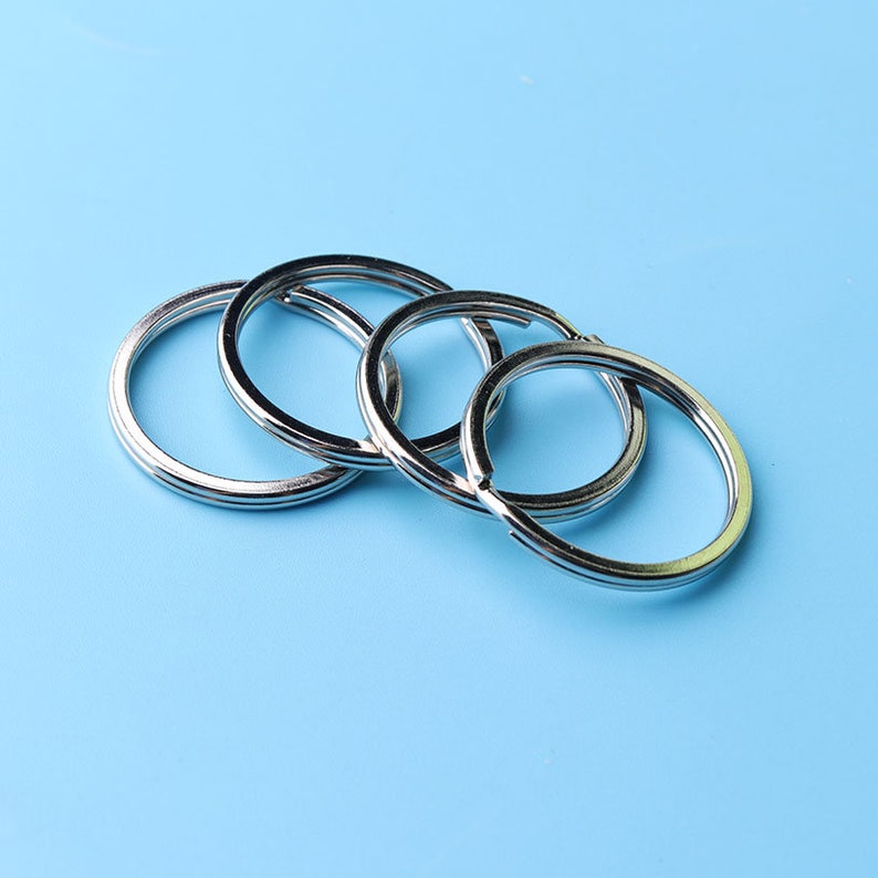 20pcs Split Rings Key Rings Large Split Ring DIY Key Chain, Silver color, Jewelry Finding, Key Fob251.5mm gke19 image 3