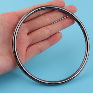 2pcs 90mm O-Ring -Gunmetal O Rings/ Gunmetal O Rings/ purse O Rings Round belt  Rings strap ring o buckles handbag buckle loops
