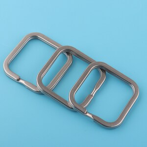 1inch Solid Stainless Steel Rectangular Key Chain Key Ring-silver Key ...