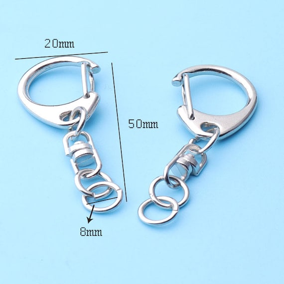 4pcs Swivel Hook 1/2 Wide Nickel Round Split Key Rings Come With Swivel  Chain Push Gate Keychain Silver Swivel Clasp Clips 5020mm Lx5 -  Canada
