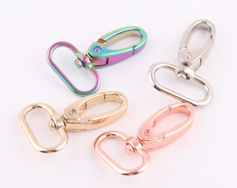 25mm rainbow Swivel Clasps claw,swivel dog hook,Lobster Clasp Purse hardware bag Handbag lanyard Clasp,strap webbing clip,key ring clasps
