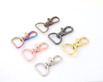 20MM Rainbow swivel clasps claw trigger dog hook collar Lobster Clasps Purse bag clip Handbag webbing hardware key ring clasps strap clip