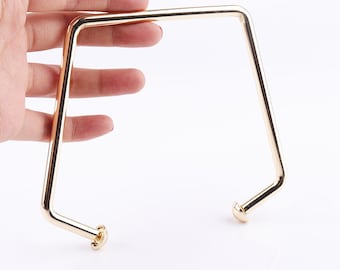 Bag Handle Carry Ring Hexagonal Rectangle Handbag Handle  Golden Purse Handle Bag Handle 13cm