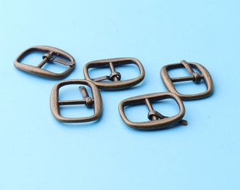 10/50pcs Belt buckle Metal pins Buckles Small buckles for shoes, bags or sewing bronze color for inner 10mm