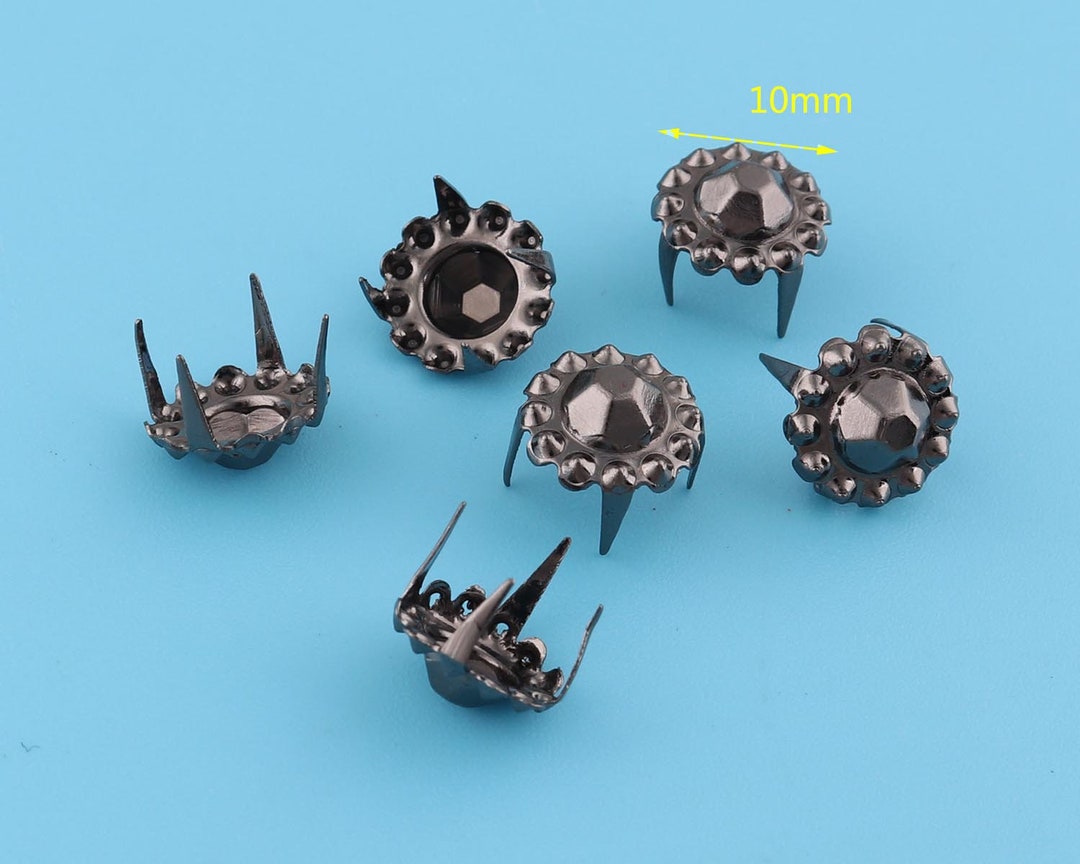 50 Sets 10mm Punk Studs,black Metal Studs Jeans Studs,for Leather