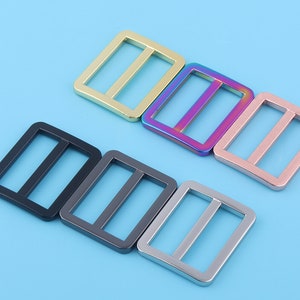 25mm rainbow Adjustable Belt Buckle Slide bar Buckles,Metal Purse clasp backpack Buckles,Bag ring strap buckles Handbag webbing hardware