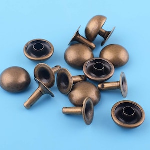 12mm in diameter Metal Plated Button with bronze color,for Bags Belts Bracelets Leathercraft Decoration purse making shoemaking 50sets