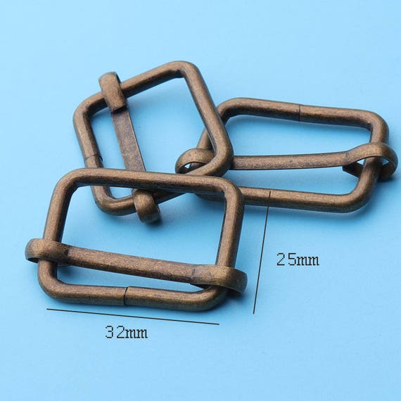 4pcs Antique Bronze slide Rectangle Strap Sliders Rings | Etsy