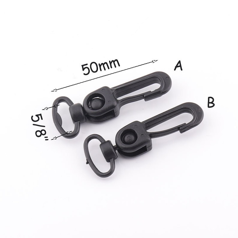 8pcs Small Plastic Toggle Tri Glide Straps Hook Quick Clip Fastener