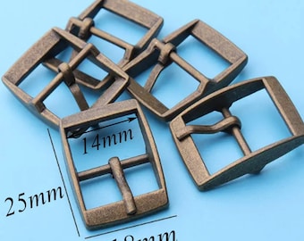 12 stücke solide Schnalle Center Bar Schnallen Messing Single Prong Gürtelschnalle Quadrat Center Bar Schnallen Geldbörse machen Zubehör-25 * 18 mm fk22