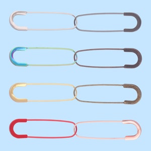 Rainbow Large safety pins metal safety jewelry pin Brooch Blankets skirts Kilt Pin Stitch Markers tag label pins sewing supplies 80mm length