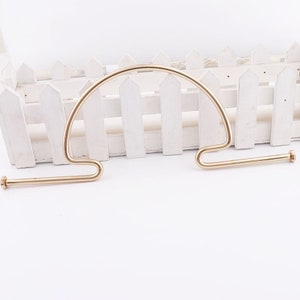 Golden Purse Handle Bag Handle Rectangle Handbag Handle bag frame bag making and handle 25cm