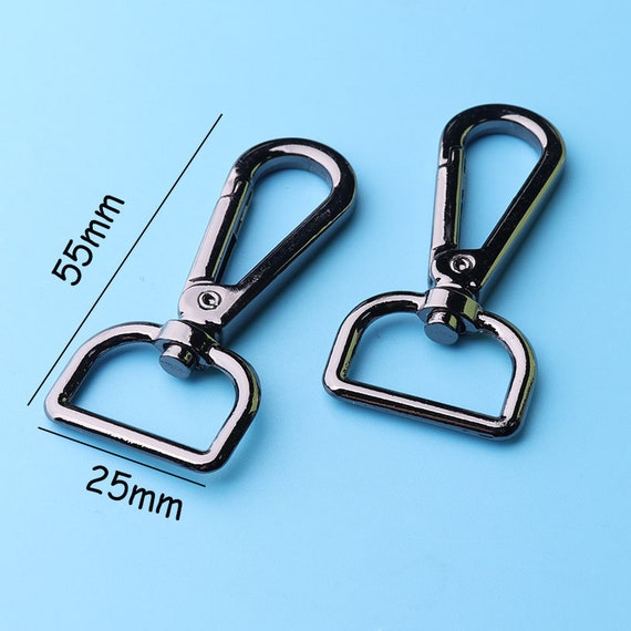 2pcs Black Spring Hook/push Gate Hooks/ Metal Swivel Snap Hooks/ for  13/16inch /strap High Quality Swivel Snap Hooks 5525mm Goh19 -  Canada