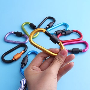 2pcs Carabiner Camp Snap hook Carabiner Clip Carabiner keychain carabiner hook clasp with a solid screw gift