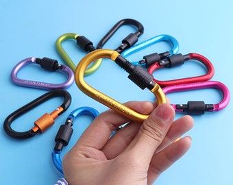 2stk Karabiner Lager Karabinerhaken Karabiner Clip Karabiner Schlüsselanhänger Karabinerhaken Verschluss mit einer soliden Geschenkschraube