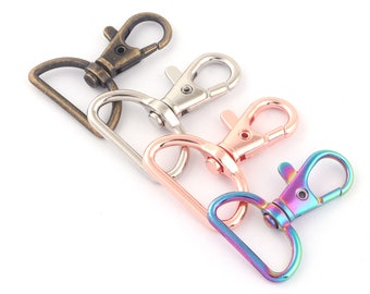 25mm rainbow Swivel Clasps claw,swivel dog hook,Lobster Clasp Purse hardware bag Handbag lanyard Clasp,strap webbing clip,key ring clasps