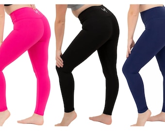 Premium Quality High Waisted Super Cozy Full Length Leggings for Women,Tummy Control Workout Gym Yoga Pants - Wear Yourself