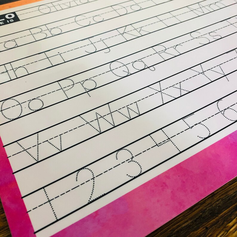 Custom Name Learn to Write Tracing Board Dry Erase traceable Etsy