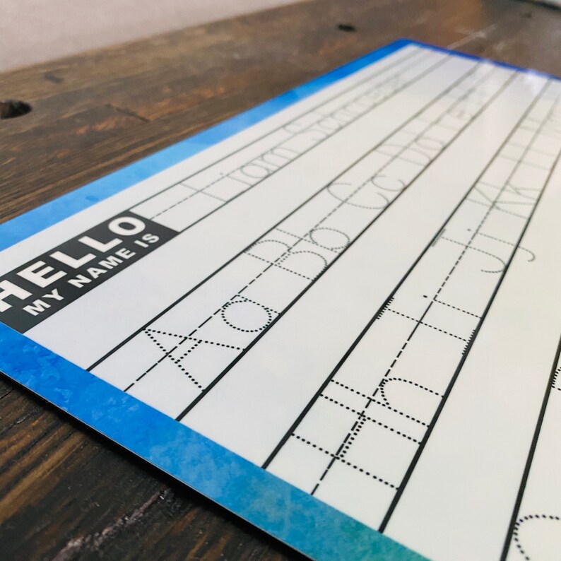 Custom Name Learn to Write Tracing Board Dry Erase traceable Etsy