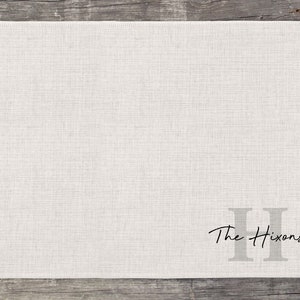 Monogram Placemat Family name Placemat Farmhouse table decor Rustic kitchen decor farmhouse kitchen Custom machine washable linen placemats