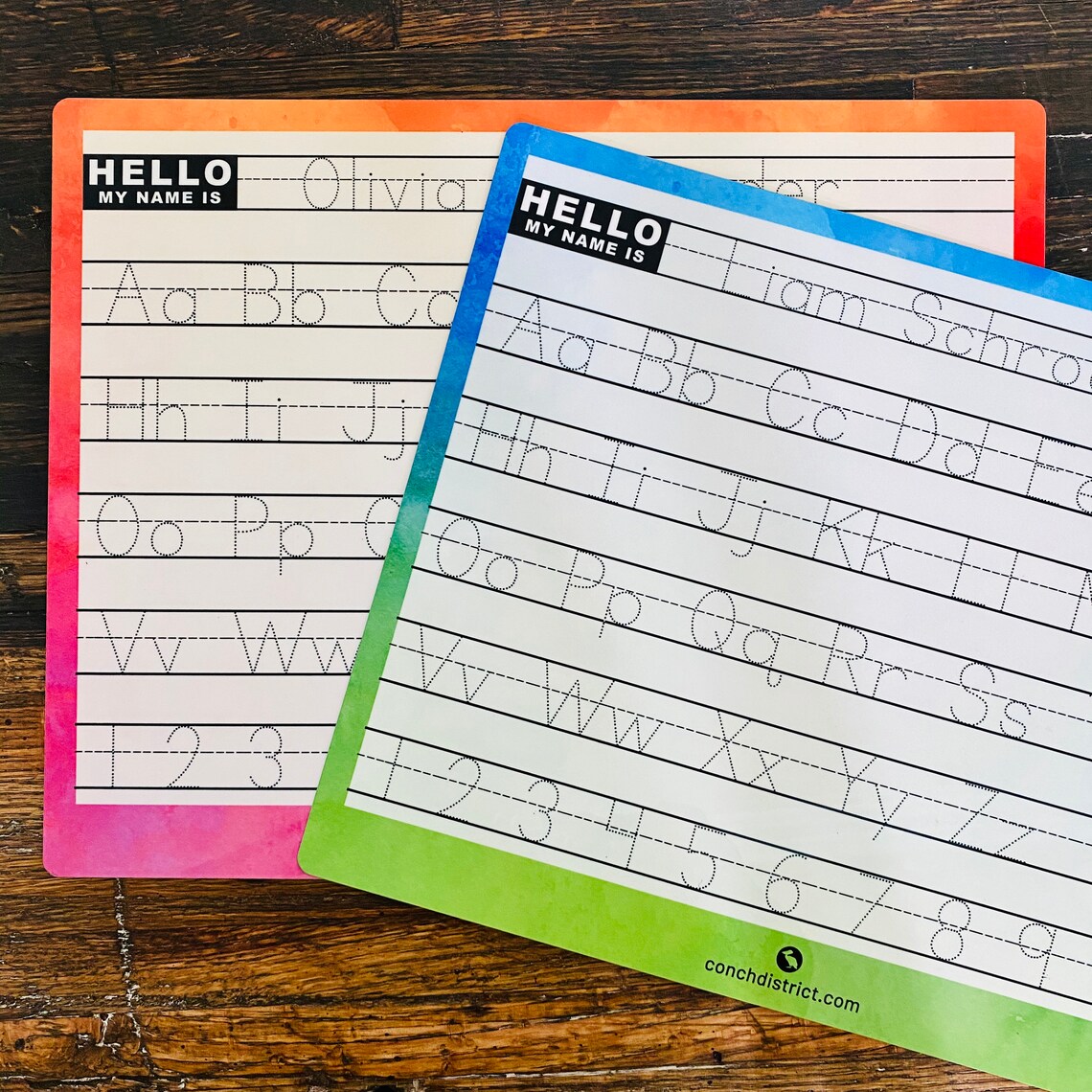 Custom Name Learn to Write Tracing Board Dry Erase traceable Etsy