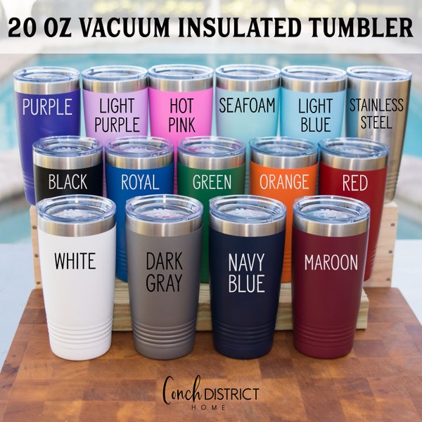 Custom Engraved Tumbler 20 oz Vacuum Insulated Tumbler Corporate Gift Personalized Tumbler Laser Engraved Cup Stainless Steel Tumbler