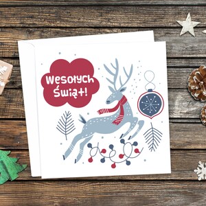 Wesołych Świąt! | Frohe Weihnachten. Polskie Sprache Weihnachtsgrüße Karte. Weihnachten aus Polen.