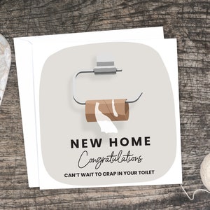 Grappige Nieuwe Home Wenskaart | Perfecte cheeky kaart voor verhuizen, house warming, huissleutels, huis verhuizen, eerste keer kopers