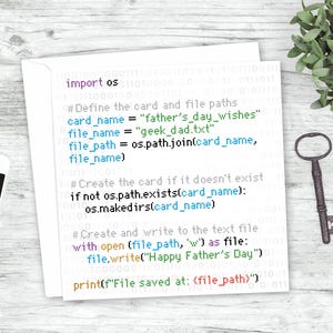 Carte de fête des pères pour un papa geek. Fête des pères humoristique drôle, carte de programmeur informatique de papa. Impression de haute qualité