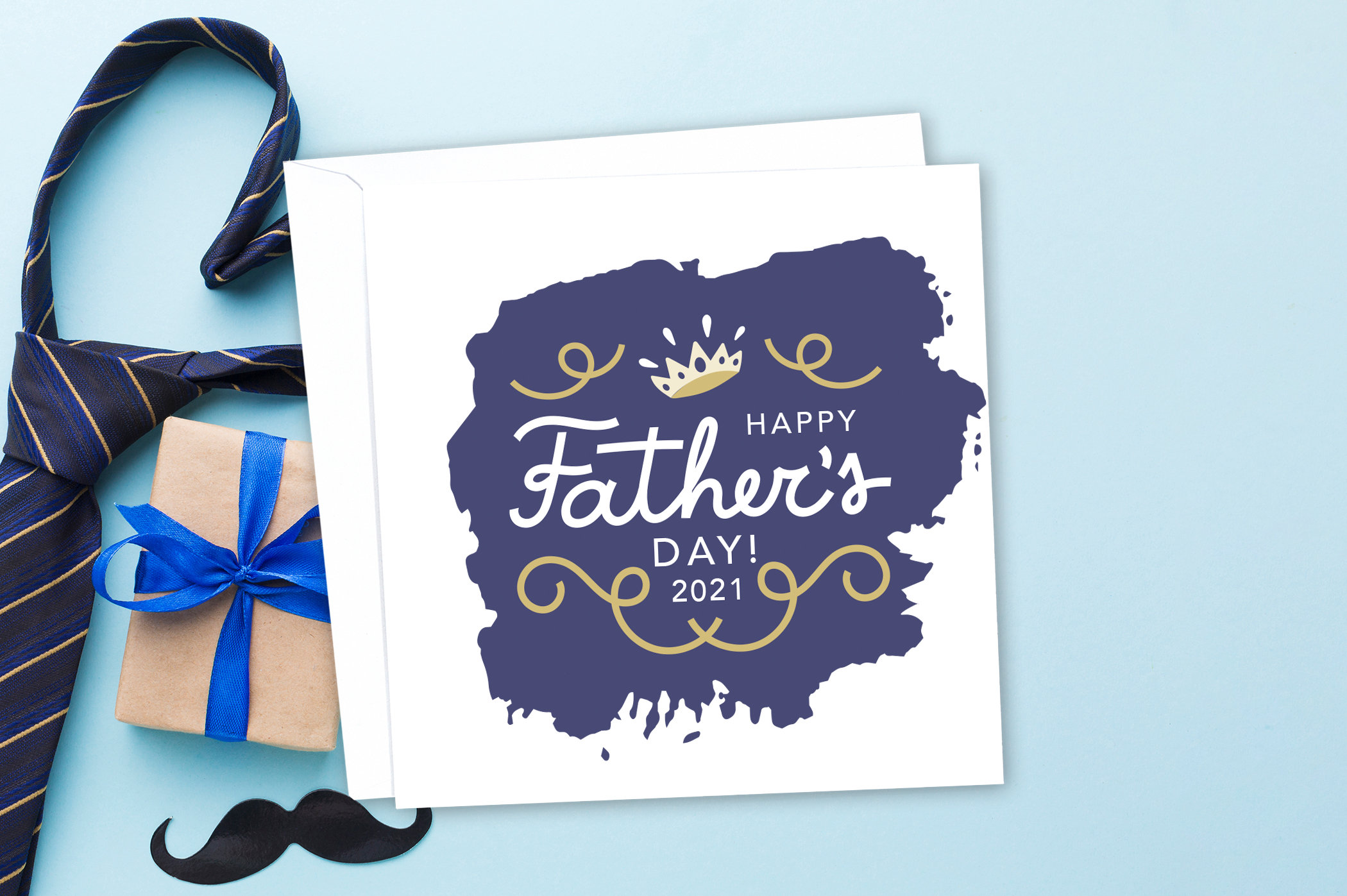 Father's Day 2021 Card. Perfect Personalised Dated Card for A Dad, Step