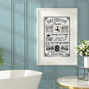 Zelf muurkunst afdrukken ** Directe digitale download ** Brutale leuke poster badkamerbord. Thuis afdrukken. Leuke badkamerdecoratie. Elke maat