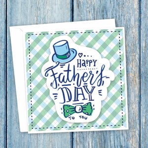 Bonne carte tartan pour la fête des pères. Parfait pour un père, un beau-père, une impression haute qualité pour la fête des pères