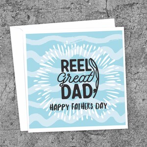 Tarjeta del Día del Padre "Gran Papá Pescador, Aficionado a la Pesca". Tarjeta perfecta para papá o padrastro. Impresión de alta calidad.