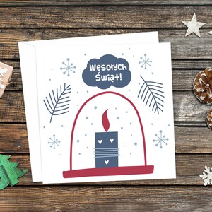 Wesołych Świąt! /Buon Natale. Polacco Polskie Lingua Cartolina di auguri di Natale. Natale dalla Polonia.