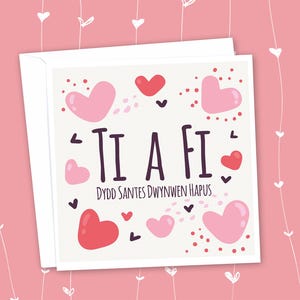 St Dwynwen Galês Dia dos Namorados Amor galês, Dydd Santas Dwynwen. 25 de janeiro. Cartão de amor galês / Cerdyn cariad Cymraeg