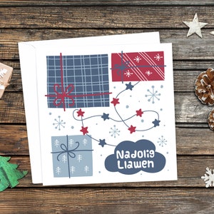 Nadolig Llawen | Joyeux Noël. Carte de vœux de Noël en gallois