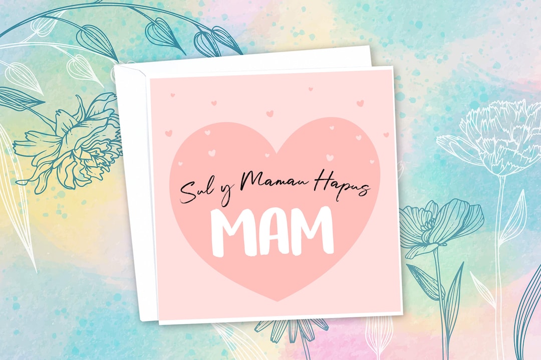 Welsh Language Tassel Embellished Mother's Day Greeting Card, Lovely Grandma, Sul Y Mamau Hapus Nain, Floral: Greeting Cards - View #10