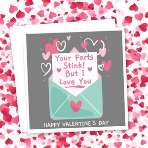 Valentinstag-Karte. Fürze Stinken. Hochwertiger Druck, Lustig, Rude, Scherz