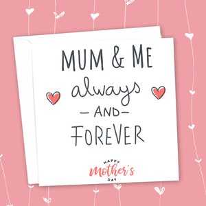 Mama und Ich oder Mama und Wir Muttertagskarte. Personalisierte Muttertag Sonntag Karte. Hochwertiger Druck