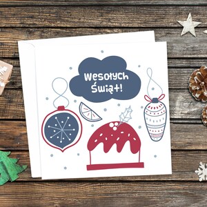 Wesołych Świąt! /Buon Natale. Polacco Polskie Lingua Cartolina di auguri di Natale. Natale dalla Polonia.