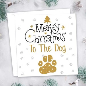 Buon Natale alle cartoline di Natale del cane. Perfetto per gli amanti dei cani. Stampa laser di alta qualità.