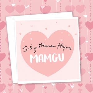 Walisische Muttertagskarte für Mamgu. Für Mamau Hapus. Sprache Walisisch. Nain Nan Oma Gran Großmutter Wales Hochwertiger Druck