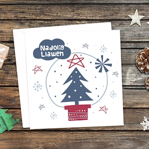 Nadolig Llawen | Joyeux Noël. Carte de vœux de Noël en gallois