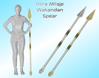 Dora Milaje / Wakanda Forever Updated Spear | Black Panther | Falcon and Winter Solider | Optional Display Plinth | By CC3D