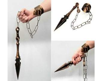 Mortal Kombat 2021 Scorpion Kunai Prop | Available With Chain and Matching Display Plinth | By Collins Creations 3D