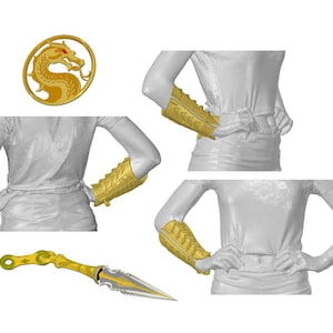 Download Mortal Kombat 2021 Scorpion Vambrace | Matching Scorpion Kunai Available | By Collins Creations 3D